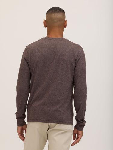 Elias Brushed Jacquard Long Sleeve Henley Mens Tops Tshirt Long Henley Threads 4 Thought