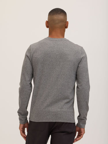 Elias Brushed Jacquard Long Sleeve Henley Mens Tops Tshirt Long Henley Threads 4 Thought