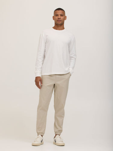 Bowery Essential Cotton Jersey Relaxed Fit Long Sleeve Tee Mens Tops Tshirt Long Threads 4 Thought