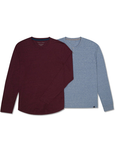 Triblend Long Sleeve 2 Pack Mens Tops Tshirt Long Threads 4 Thought