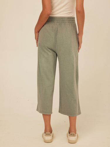Alva Mineral Wash Eco Jersey Wide Leg Capri Pant Threads 4 Thought