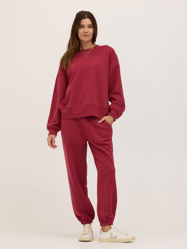 Jayla Triblend Fleece Relaxed Fit Jogger Womens Bottoms Sweatpants Threads 4 Thought