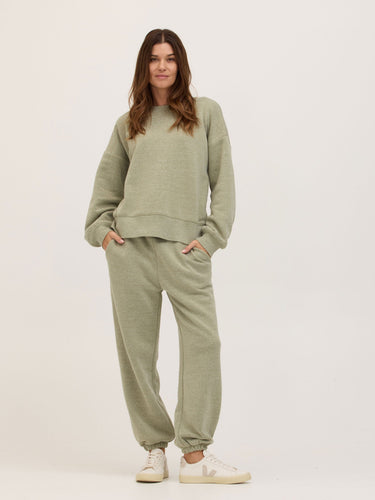 Jayla Triblend Fleece Relaxed Fit Jogger Womens Bottoms Sweatpants Threads 4 Thought