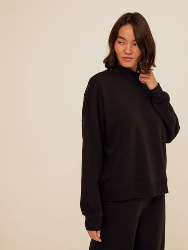 Karlie Triblend Fleece Mock Neck Pullover Womens Outerwear Sweatshirt Threads 4 Thought