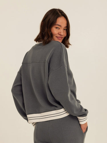 Jahmeera Triblend Fleece Collegiate Pullover Womens Outerwear Sweatshirt Threads 4 Thought