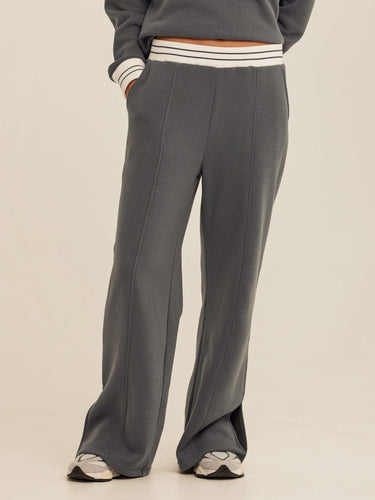Bellona Triblend Fleece Collegiate Wide Leg Pant Womens Bottoms Sweatpants Threads 4 Thought