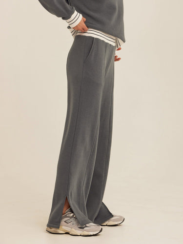 Bellona Triblend Fleece Collegiate Wide Leg Pant Womens Bottoms Sweatpants Threads 4 Thought