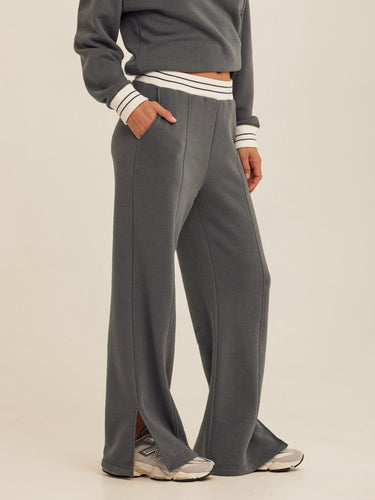 Bellona Triblend Fleece Collegiate Wide Leg Pant Womens Bottoms Sweatpants Threads 4 Thought