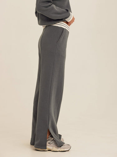 Bellona Triblend Fleece Collegiate Wide Leg Pant Womens Bottoms Sweatpants Threads 4 Thought