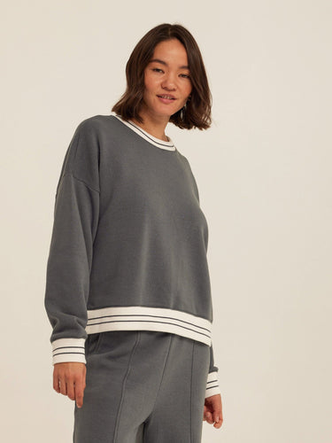 Jahmeera Triblend Fleece Collegiate Pullover Womens Outerwear Sweatshirt Threads 4 Thought