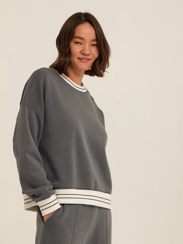 Jahmeera Triblend Fleece Collegiate Pullover Womens Outerwear Sweatshirt Threads 4 Thought