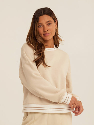 Jahmeera Triblend Fleece Collegiate Pullover Womens Outerwear Sweatshirt Threads 4 Thought