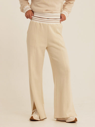 Bellona Triblend Fleece Collegiate Wide Leg Pant Womens Bottoms Sweatpants Threads 4 Thought