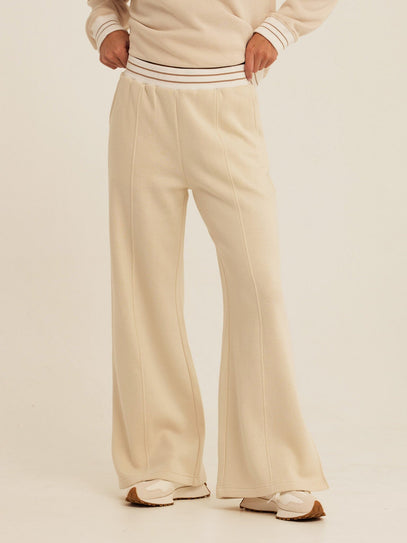 Bellona Triblend Fleece Collegiate Wide Leg Pant Womens Bottoms Sweatpants Threads 4 Thought