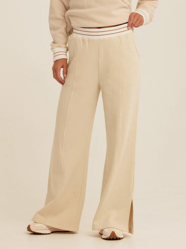 Bellona Triblend Fleece Collegiate Wide Leg Pant Womens Bottoms Sweatpants Threads 4 Thought