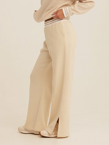Bellona Triblend Fleece Collegiate Wide Leg Pant Womens Bottoms Sweatpants Threads 4 Thought