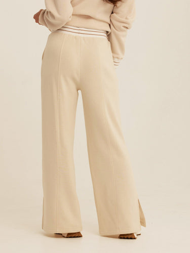 Bellona Triblend Fleece Collegiate Wide Leg Pant Womens Bottoms Sweatpants Threads 4 Thought