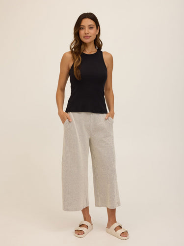 Alora Stretch Seersucker Capri Pant Womens Bottoms Pants Threads 4 Thought