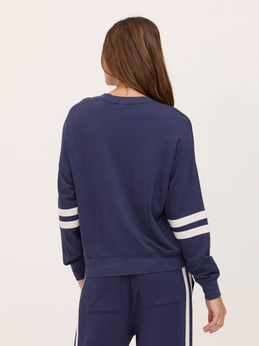 Deanna Feather Fleece Colorblock Stripe Detail Pant Womens Bottoms Sweatpants Threads 4 Thought