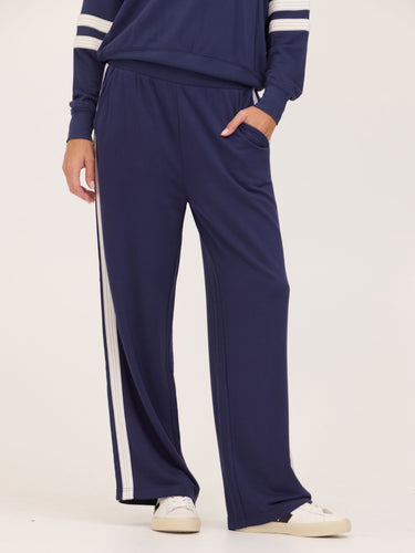 Deanna Feather Fleece Colorblock Stripe Detail Pant Womens Bottoms Sweatpants Threads 4 Thought