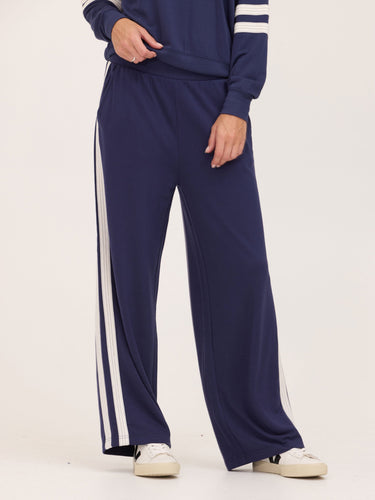 Deanna Feather Fleece Colorblock Stripe Detail Pant Womens Bottoms Sweatpants Threads 4 Thought