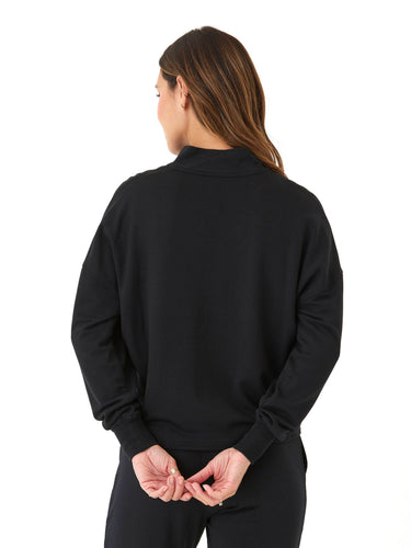 Florynce Feather Fleece Mock Neck Pullover Womens Outerwear Sweatshirt Threads 4 Thought