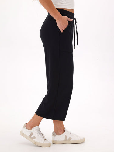 Carrie Feather Fleece Wide Leg Crop Pant 22" Womens Bottoms Pants Threads 4 Thought