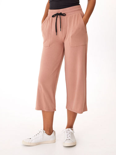 Carrie Feather Fleece Wide Leg Crop Pant 22" Womens Bottoms Pants Threads 4 Thought