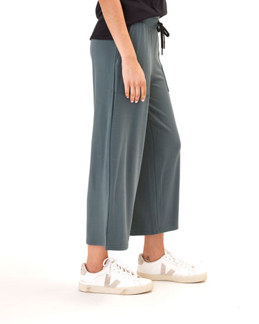 Carrie Feather Fleece Wide Leg Crop Pant 22" Womens Bottoms Pants Threads 4 Thought