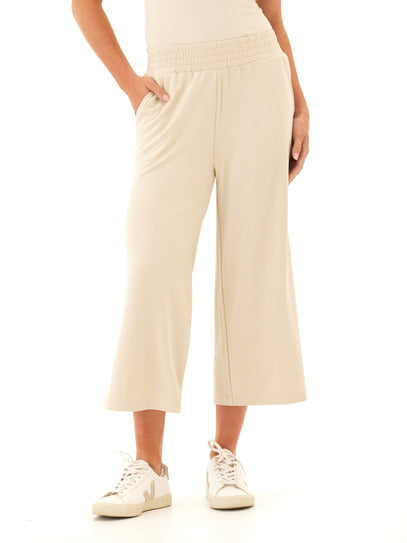 Serena Modal Terry Wide Leg Crop Pant Womens Bottoms Sweatpants Threads 4 Thought