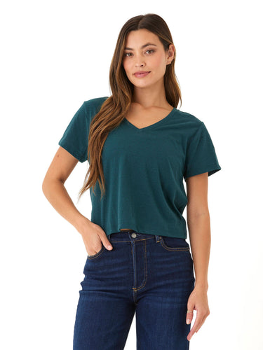 Ada Triblend V-Neck Tee Womens Tops Short Tee Threads 4 Thought
