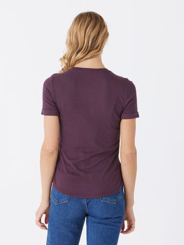 Akia Feather Rib Henley Tee Womens Tops Short Tee Threads 4 Thought