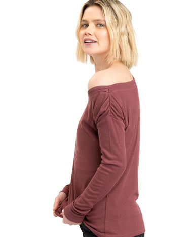 Leoni Feather Rib Long Sleeve Womens Tops Long Threads 4 Thought