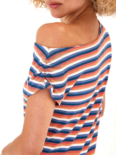 Leoni Feather Rib Off Shoulder Top Womens Tops Long Threads 4 Thought