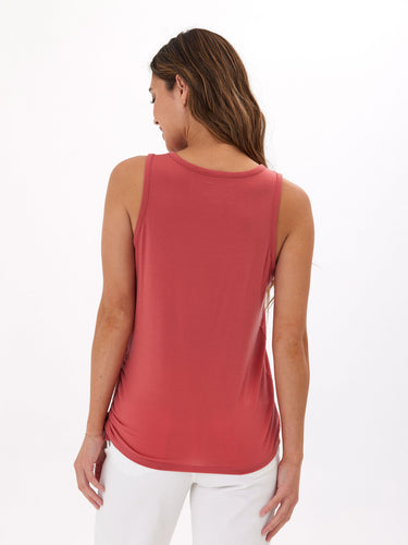 Nia Side Ruched Jersey Tank Womens Tops Tanks Threads 4 Thought