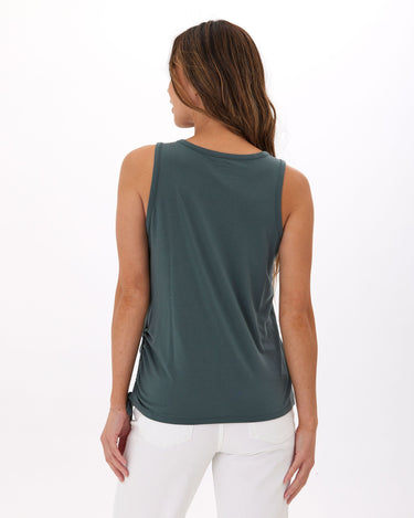 Nia Side Ruched Jersey Tank Womens Tops Tanks Threads 4 Thought 