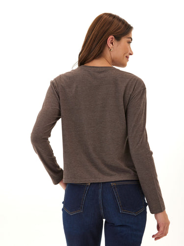 Maggie Triblend LS Pocket Tee Threads 4 Thought