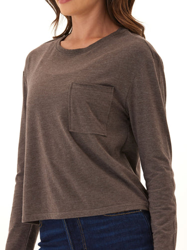 Maggie Triblend LS Pocket Tee Threads 4 Thought