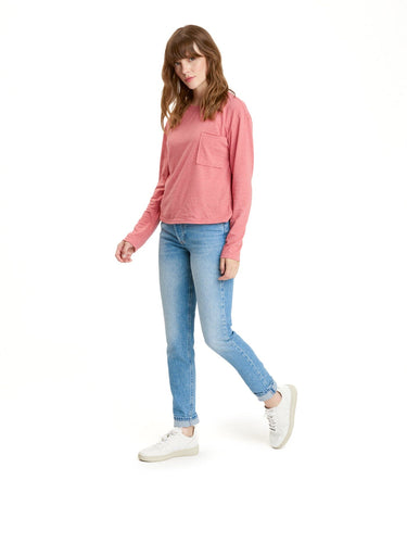 Maggie Triblend Long Sleeve Pocket Tee Womens Tops Long Threads 4 Thought