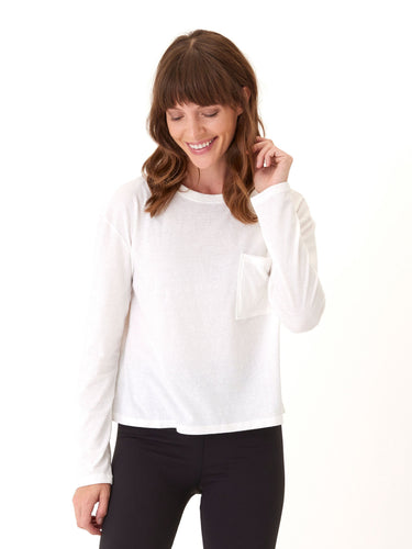Maggie Triblend Long Sleeve Pocket Tee Womens Tops Long Threads 4 Thought