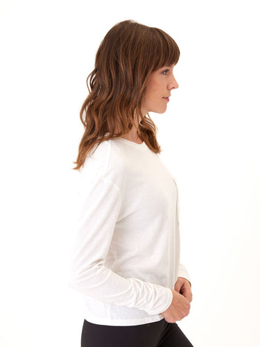 Maggie Triblend Long Sleeve Pocket Tee Womens Tops Long Threads 4 Thought