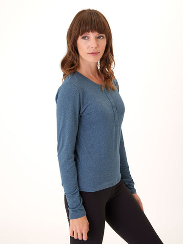 Lyla Luxe Jersey Henley Tee Womens Tops Long Threads 4 Thought