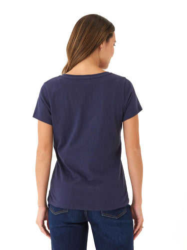 Pattie Classic Jersey V-Neck Tee Womens Tops Short Threads 4 Thought