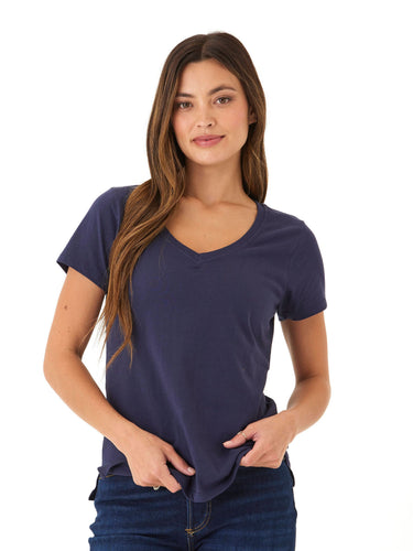 Pattie Classic Jersey V-Neck Tee Womens Tops Short Threads 4 Thought