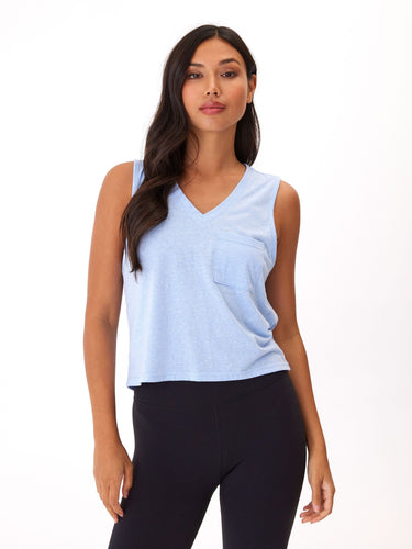 Hera Triblend Jersey V-Neck Tank Womens Tops Tanks Threads 4 Thought