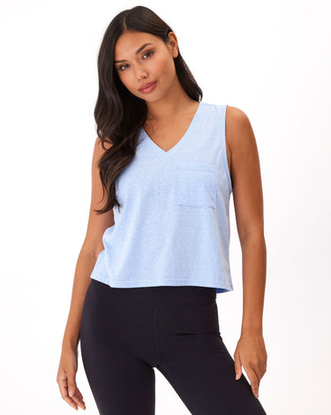 Hera Triblend Jersey V-Neck Tank Womens Tops Tanks Threads 4 Thought