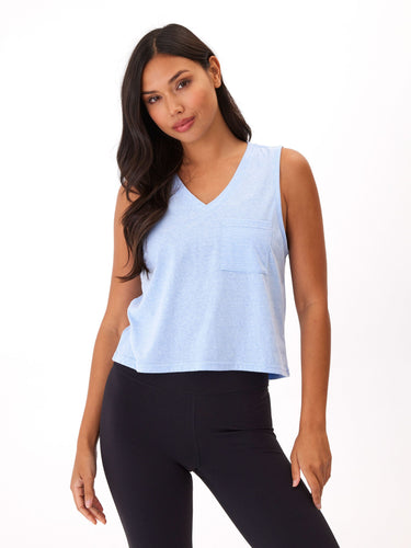 Hera Triblend Jersey V-Neck Tank Womens Tops Tanks Threads 4 Thought