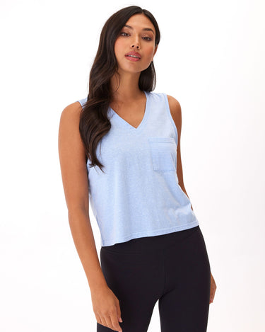 Hera Triblend Jersey V-Neck Tank Womens Tops Tanks Threads 4 Thought