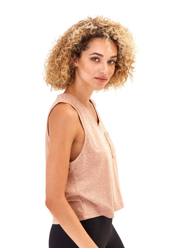 Hera Triblend Jersey V-Neck Tank Womens Tops Tanks Threads 4 Thought
