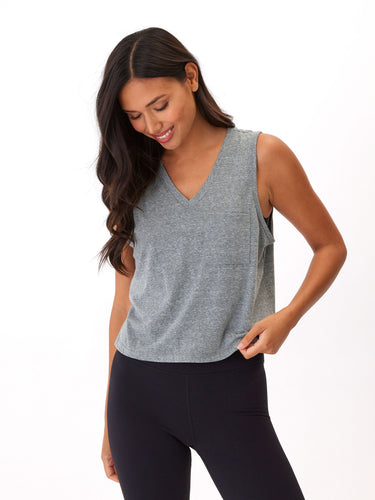 Hera Triblend Jersey V-Neck Tank Womens Tops Tanks Threads 4 Thought